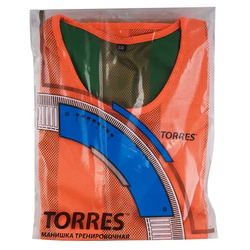Манишка детская TORRES двухсторонняя, TR11949O/G, р.Jr, тренировочная, полиэстер, оранж-зелен за 1&nbsp;026.80 ₽ в Саратове