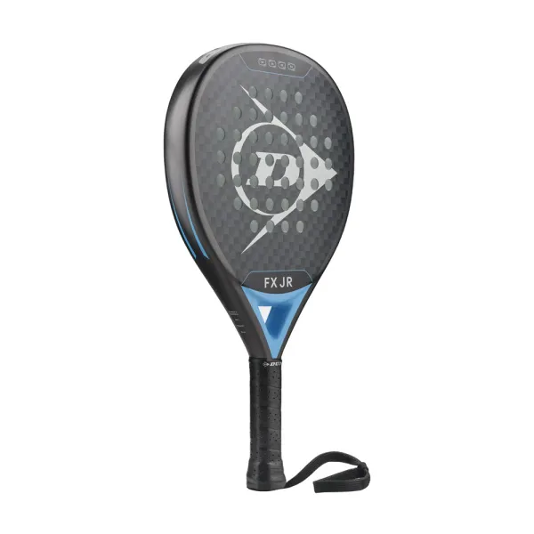 Ракетка для падела Dunlop FX Jr, 10370738, для юниоров, гибрид, графит, черно-голубой за 11&nbsp;019.40 ₽ в Саратове