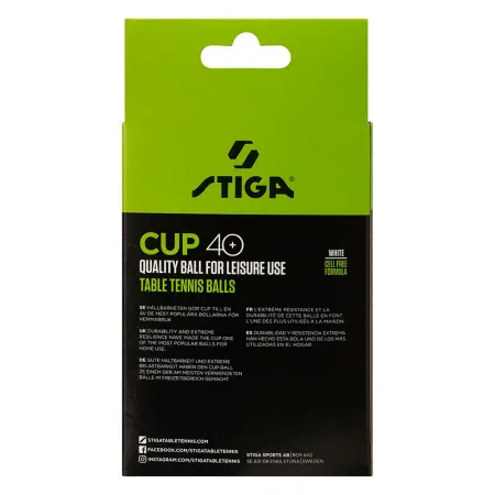 Мяч для наст. тенниса Stiga Cup ABS, 1110-2510-12, диам.40+мм, пластик, упак. 12 шт, белый за 1&nbsp;774.80 ₽ купить в Саратове