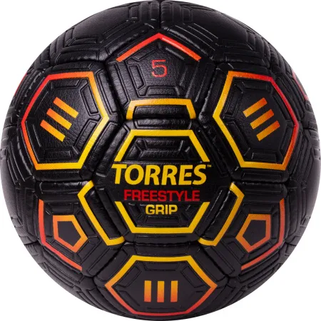Мяч футб. TORRES Freestyle Grip, F323765, р.5, 32 панели. PU, ручная сшивка, черно-желт-красн за 2&nbsp;070.60 ₽ купить в Саратове
