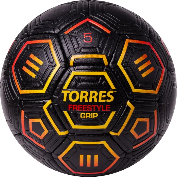 Мяч футб. TORRES Freestyle Grip, F323765, р.5, 32 панели. PU, ручная сшивка, черно-желт-красн за 2&nbsp;070.60 ₽ в Саратове