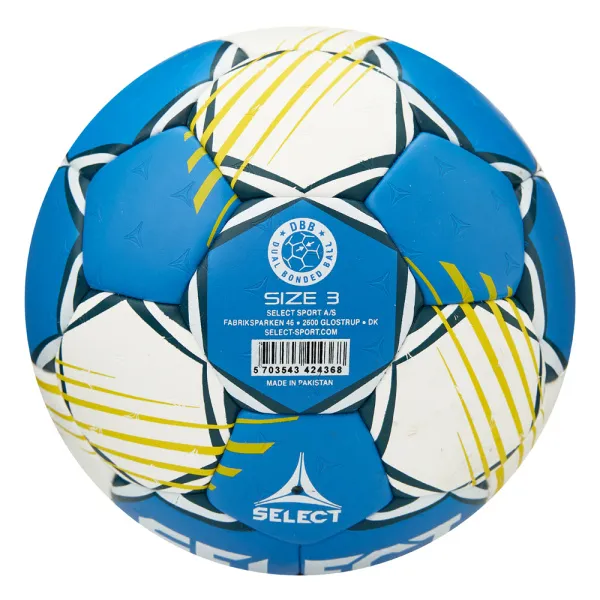 Мяч ганд. SELECT HB FORCE DB V25, 1622858205, Senior (р.3), EHF Appr,ПУ, гибр.сш., сине-белый за 8&nbsp;438.80 ₽ в Саратове
