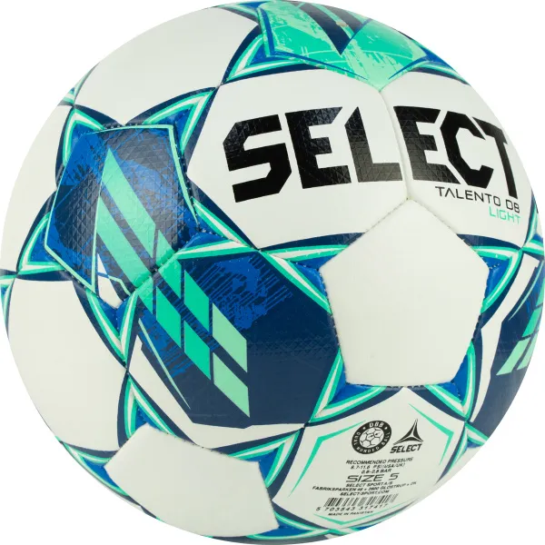 Мяч футб. SELECT Talento DB Light V23, 0775860004, р.5, 32п, ПУ, гибрид.сш, бело-зеленый за 5&nbsp;531.80 ₽ в Саратове