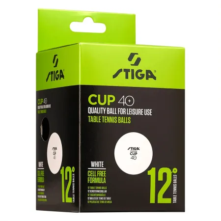 Мяч для наст. тенниса Stiga Cup ABS, 1110-2510-12, диам.40+мм, пластик, упак. 12 шт, белый за 1&nbsp;774.80 ₽ купить в Саратове