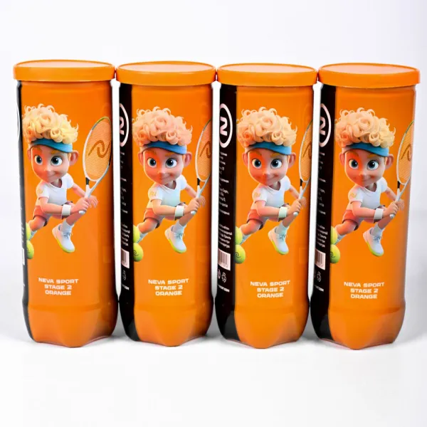 Мяч теннисный детский NS Orange, 5021005, уп.3 шт, резина, шерть, нейлон, желто-оранжевый за 613.70 ₽ в Саратове
