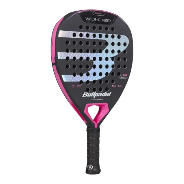 Ракетка для падела BULLPADEL Wonder 27, 497250, для продв.игроков, стекловолокно, карбон, черно-роз за 42&nbsp;969.20 ₽ в Саратове