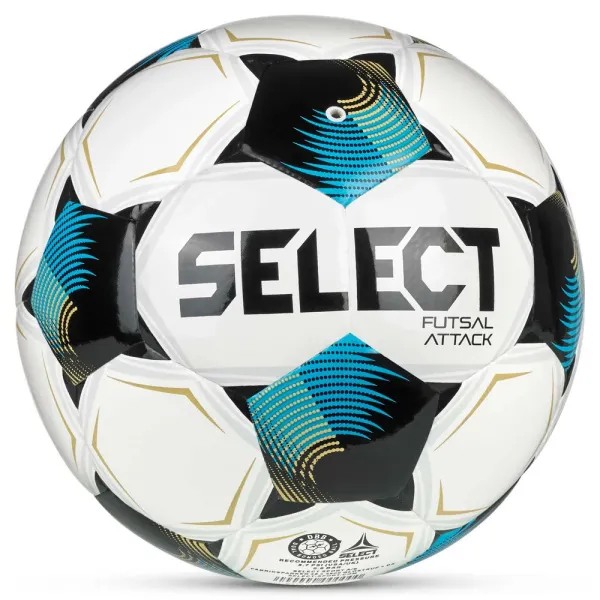 Мяч футзал. SELECT Futsal Attack V26, 1073471009, р.4, 32п, ПУ, руч.сш, бело-сине-черный за 5&nbsp;295.50 ₽ в Саратове