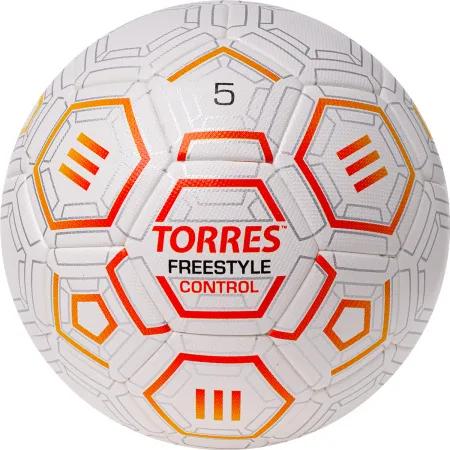 Мяч футб. TORRES Freestyle Control, F3231765, р.5, 32 п.,PU-Microfi, термосшив., бело-оран-сереб за 3&nbsp;464.60 ₽ купить в Саратове
