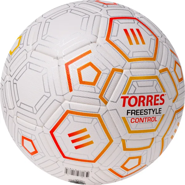 Мяч футб. TORRES Freestyle Control, F3231765, р.5, 32 п.,PU-Microfi, термосшив., бело-оран-сереб за 3&nbsp;464.60 ₽ в Саратове