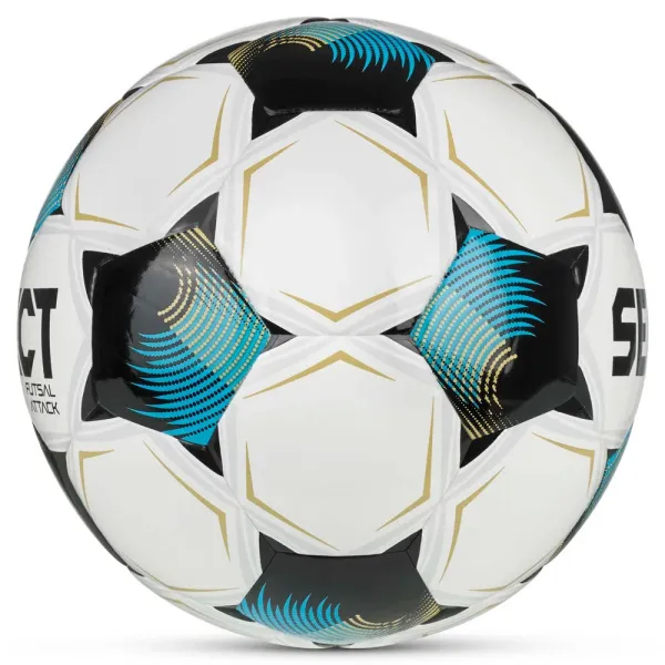 Мяч футзал. SELECT Futsal Attack V26, 1073471009, р.4, 32п, ПУ, руч.сш, бело-сине-черный за 5&nbsp;295.50 ₽ в Саратове