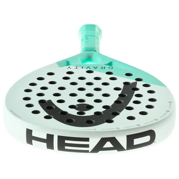 Ракетка для падела HEAD Gravity Motion, 224014, для продвинутых игроков, карбон, бело-бирюзовый за 23&nbsp;604.50 ₽ в Саратове