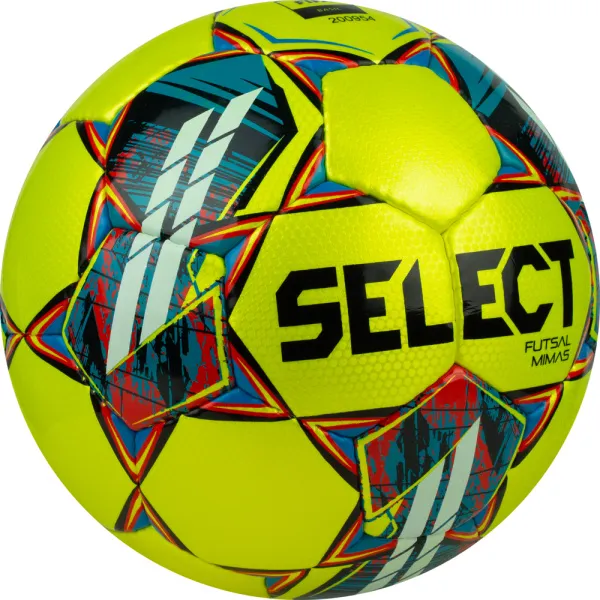 Мяч футзал. SELECT Futsal Mimas, 1053460550, р.4,FIFA Basic, 32 пан, гл.ПУ, руч.сш, жел-сине-красный за 6&nbsp;303.60 ₽ в Саратове