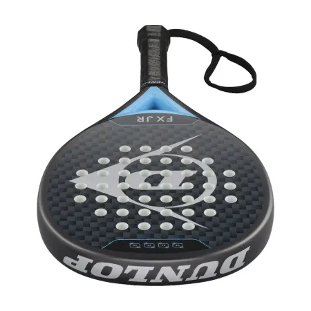 Ракетка для падела Dunlop FX Jr, 10370738, для юниоров, гибрид, графит, черно-голубой за 11&nbsp;019.40 ₽ купить в Саратове