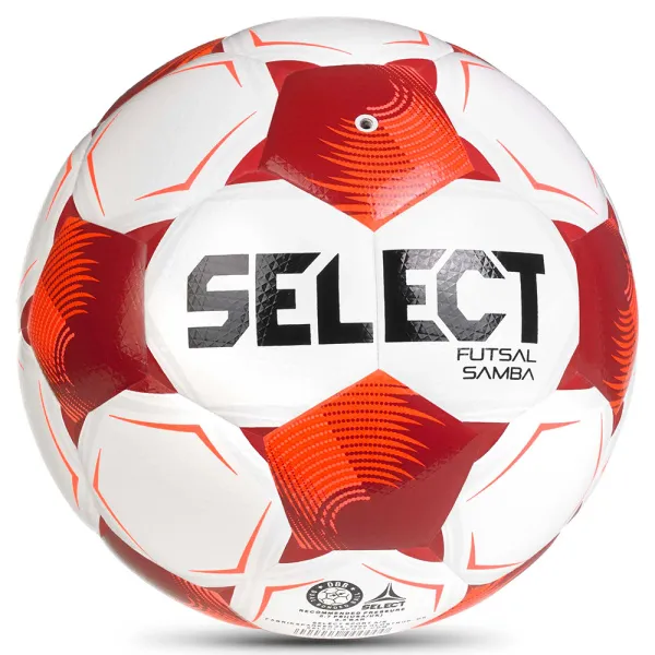 Мяч футзал. SELECT Futsal Samba v26, 1063471008, р.4,FIFA Basic, 32п, ТПУ, гибр.сш, бел-кр-черн за 5&nbsp;618.50 ₽ в Саратове