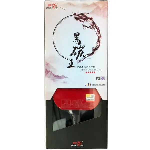 Ракетка для н/т DOUBLE FISH Black Carbon King Racket 5*****, для професс.,ITTF Appr.,накл.2,1,мм за 6&nbsp;434.50 ₽ в Саратове