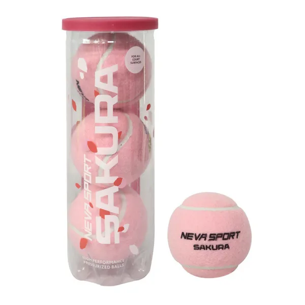Мяч для падела NS Sakura, UAA2, уп.3 шт, сукно, нат.резина, розовый за 824.50 ₽ в Саратове