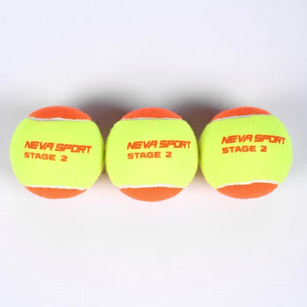 Мяч теннисный детский NS Orange, 5021005, уп.3 шт, резина, шерть, нейлон, желто-оранжевый за 613.70 ₽ в Саратове