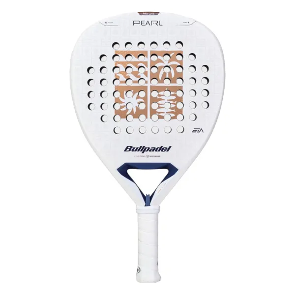 Ракетка для падела BULLPADEL Pearl 27, 497249, для проф-в, стекловолокно,карбон, бело-золотистый за 44&nbsp;319 ₽ в Саратове