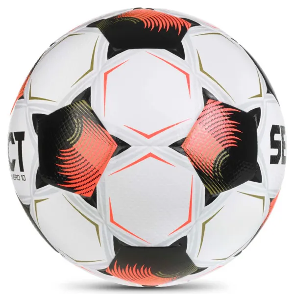 Мяч футб. SELECT Numero 10 V26, 0574071002, р.4, FIFA Basic, 32п, ПУ, гибр.сш, бело-черно-оранжевый за 8&nbsp;404.80 ₽ в Саратове